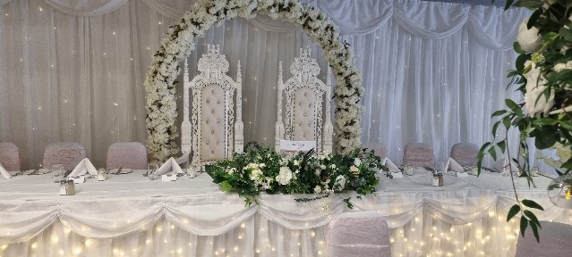 Wedding Throne and top table Wedding Throne and top table