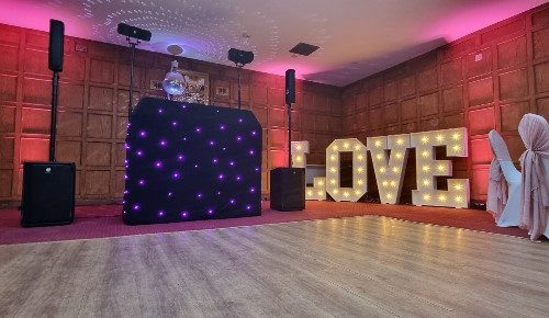 Mobile disco with love letters